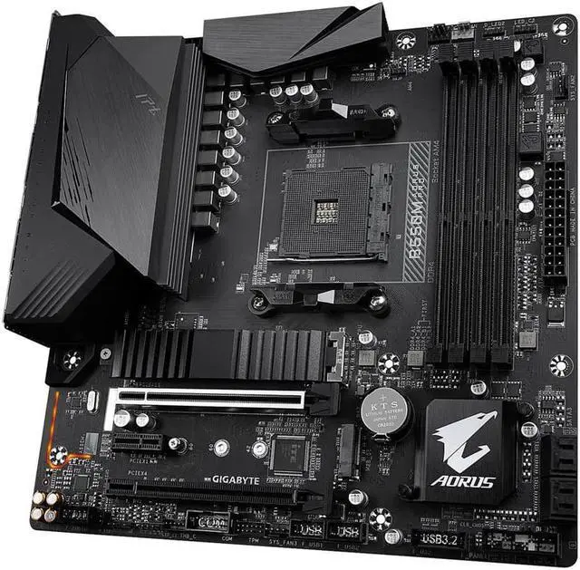 Alt view image 4 of 7 - GIGABYTE B550M AORUS PRO AM4 AMD B550 Micro-ATX Motherboard with Dual M.2, SATA 6Gb/s, USB 3.2 Gen 2, PCIe 4.0