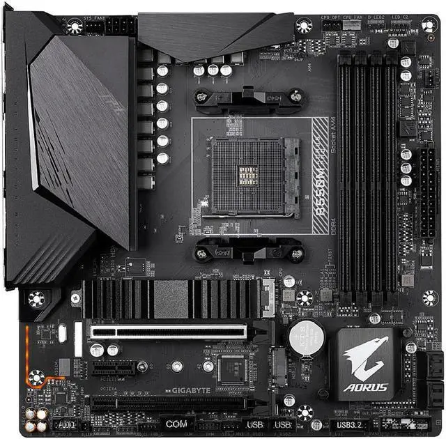 Alt view image 2 of 7 - GIGABYTE B550M AORUS PRO AM4 AMD B550 Micro-ATX Motherboard with Dual M.2, SATA 6Gb/s, USB 3.2 Gen 2, PCIe 4.0