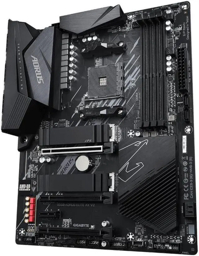Alt view image 4 of 9 - GIGABYTE B550 AORUS ELITE AX V2 AM4 AMD B550 ATX Motherboard with Dual M.2, SATA 6Gb/s, USB 3.2 Gen 2, 2.4/5 GHz Dual-Band, 2.5 GbE LAN, PCIe 4.0