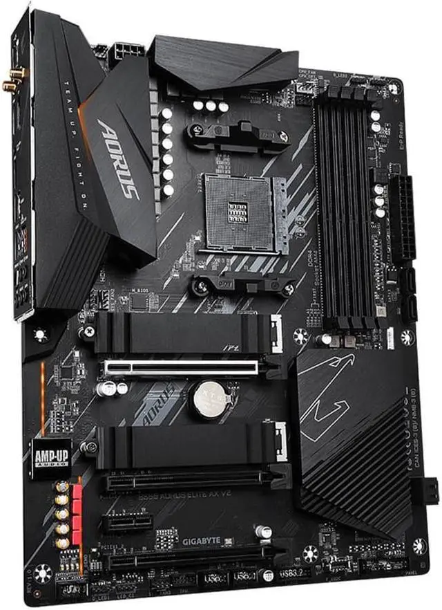 Alt view image 3 of 9 - GIGABYTE B550 AORUS ELITE AX V2 AM4 AMD B550 ATX Motherboard with Dual M.2, SATA 6Gb/s, USB 3.2 Gen 2, 2.4/5 GHz Dual-Band, 2.5 GbE LAN, PCIe 4.0