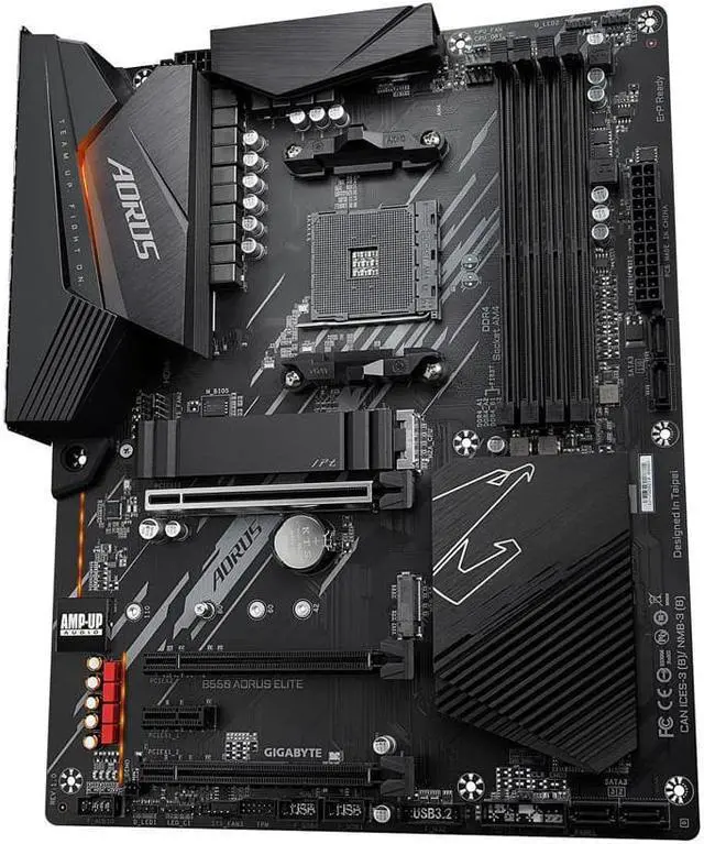 Alt view image 3 of 10 - GIGABYTE B550 AORUS ELITE AM4 AMD B550 ATX Motherboard with Dual M.2, SATA 6Gb/s, USB 3.2 Gen 2, 2.5 GbE LAN, PCIe 4.0