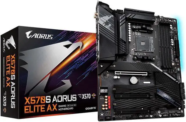 Main image of GIGABYTE X570S AORUS ELITE AX AMD Ryzen 3000 PCIe 4.0 SATA 6Gb/s USB 3.2 AMD X570S ATX Motherboard