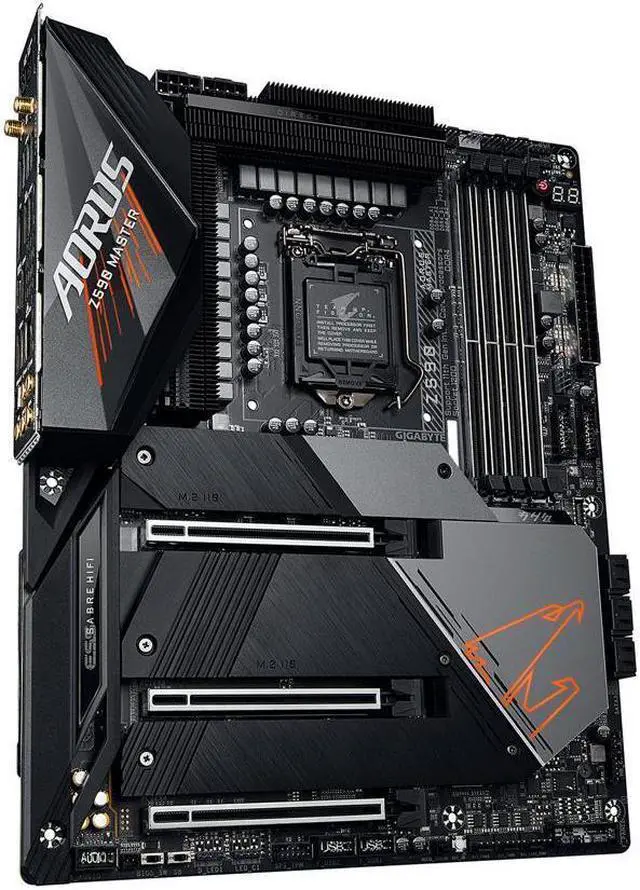 Alt view image 5 of 10 - GIGABYTE Z590 AORUS MASTER LGA 1200 Intel Z590 ATX Motherboard with Triple M.2, PCIe 4.0, USB 3.2 Gen2X2 Type-C, Intel WIFI 6E, AQUANTIA 10GbE LAN