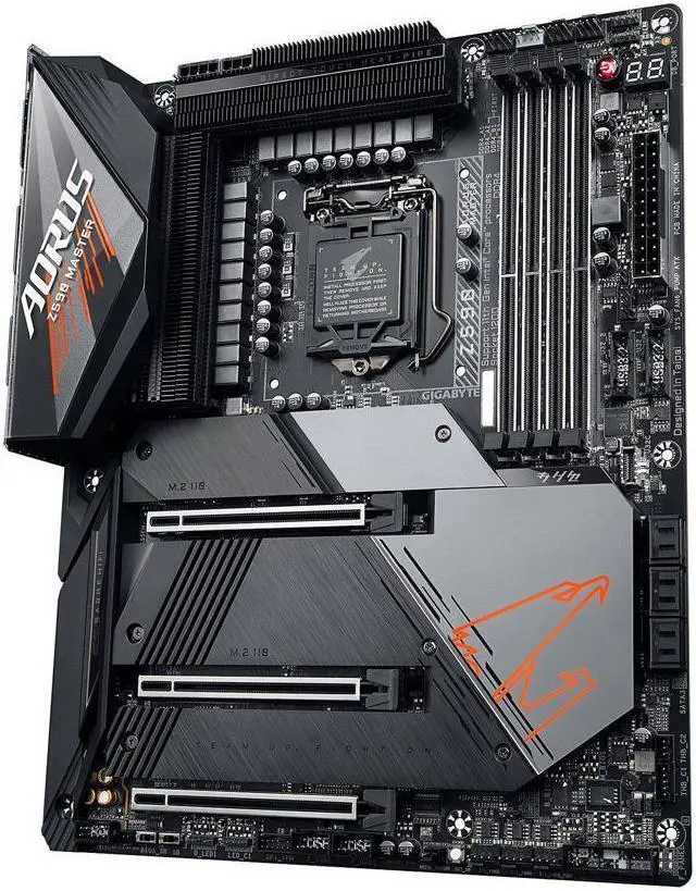 Alt view image 4 of 10 - GIGABYTE Z590 AORUS MASTER LGA 1200 Intel Z590 ATX Motherboard with Triple M.2, PCIe 4.0, USB 3.2 Gen2X2 Type-C, Intel WIFI 6E, AQUANTIA 10GbE LAN