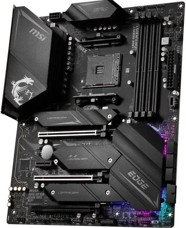 Alt view image 4 of 6 - MSI MPG X570S EDGE MAX WIFI AM4 AMD X570 SATA 6Gb/s USB 3.0 ATX AMD Motherboard