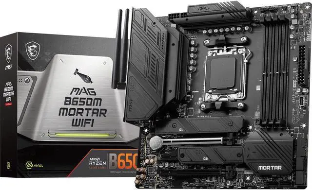 Main image of MSI MAG B650M MORTAR WIFI AM5 AMD B650 SATA 6Gb/s DDR5 Ryzen 7000 Micro ATX Motherboard