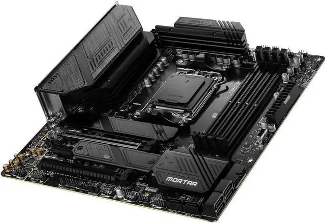 Alt view image 3 of 6 - MSI MAG B650M MORTAR WIFI AM5 AMD B650 SATA 6Gb/s DDR5 Ryzen 7000 Micro ATX Motherboard