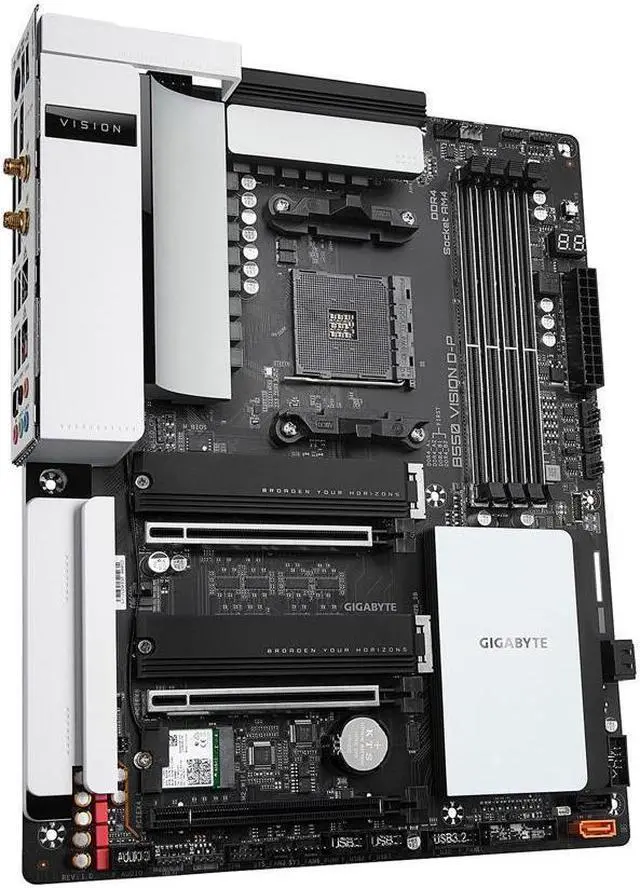 Alt view image 5 of 6 - GIGABYTE B550 VISION D-P AM4 AMD B550 ATX Motherboard with Dual M.2, SATA 6Gb/s, USB 3.2 Type-C with Thunderbolt 3, WIFI 6, Dual 2.5GbE LAN, PCIe 4.0