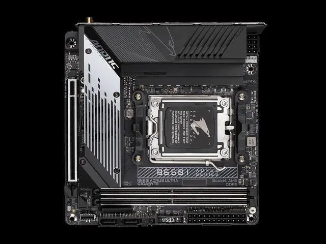 Alt view image 3 of 10 - GIGABYTE B650I AORUS ULTRA AM5 AMD B650 SATA 6Gb/s Mini ITX Motherboard