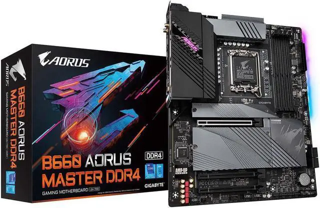 Main image of GIGABYTE B660 AORUS MASTER DDR4 B660 Intel LGA 1700 ATX Motherboard with DDR4, Triple M.2, PCIe 4.0, USB 3.2 Gen2 Type-C, WIFI 6 802.11ax, Intel 2.5GbE LAN