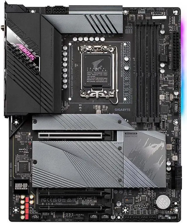 Alt view image 2 of 5 - GIGABYTE B660 AORUS MASTER DDR4 B660 Intel LGA 1700 ATX Motherboard with DDR4, Triple M.2, PCIe 4.0, USB 3.2 Gen2 Type-C, WIFI 6 802.11ax, Intel 2.5GbE LAN