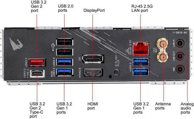Alt view image 6 of 6 - GIGABYTE Z490I AORUS ULTRA LGA 1200 Intel Z490 Mini-ITX Motherboard with Dual M.2, SATA 6Gb/s, USB 3.2 Gen 2, WIFI 6, 2.5 GbE LAN
