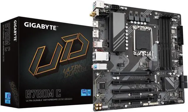 Refurbished: GIGABYTE B760M C LGA 1700 Intel B760 M-ATX
