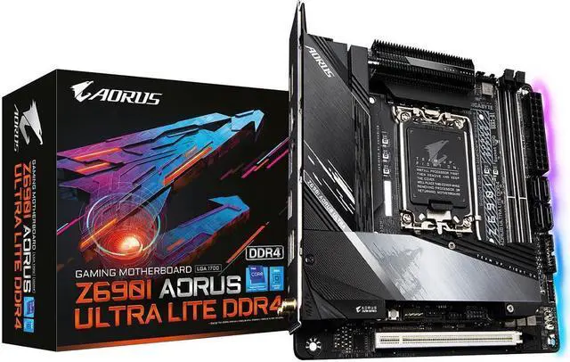 Main image of GIGABYTE Z690I AORUS ULTRA LITE DDR4 (rev. 1.0) LGA 1700 Intel Z690 SATA 6Gb/s Mini ITX Intel Motherboard