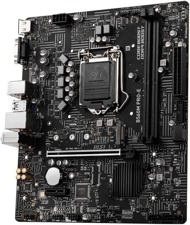 Alt view image 4 of 7 - MSI B560M PRO-E LGA 1200 Intel B560 SATA 6Gb/s Micro ATX Intel Motherboard