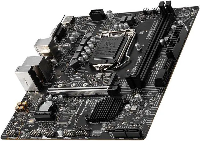 Alt view image 3 of 7 - MSI B560M PRO-E LGA 1200 Intel B560 SATA 6Gb/s Micro ATX Intel Motherboard