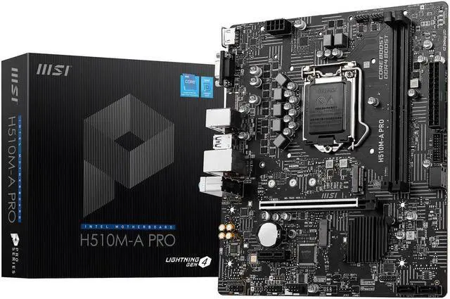 Main image of MSI H510M-A PRO LGA 1200 Intel H510 SATA 6Gb/s Micro ATX Intel Motherboard