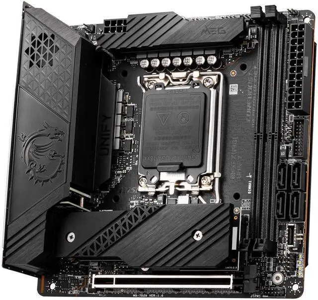 Alt view image 3 of 6 - MSI MEG Z690I UNIFY DDR5 LGA 1700 Intel Z690 SATA 6Gb/s Mini ITX Intel Motherboard
