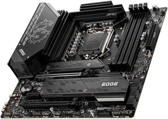 Alt view image 4 of 6 - MSI MPG Z590M GAMING EDGE WIFI LGA 1200 Intel Z590 SATA 6Gb/s Micro ATX Intel Motherboard