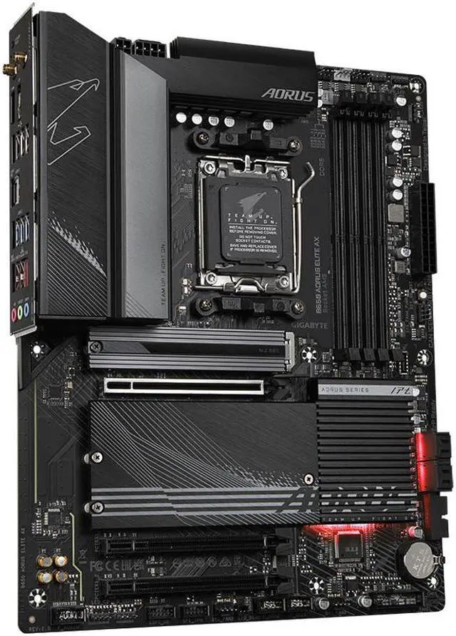 Alt view image 3 of 17 - GIGABYTE B650 AORUS ELITE AX AM5 LGA 1718 AMD B650 ATX Motherboard DDR5, M.2, PCIe 5.0, USB 3.2 Gen2X2 Type-C, WiFi 6E, 2.5GbE LAN, Q-Flash Plus, EZ-Latch