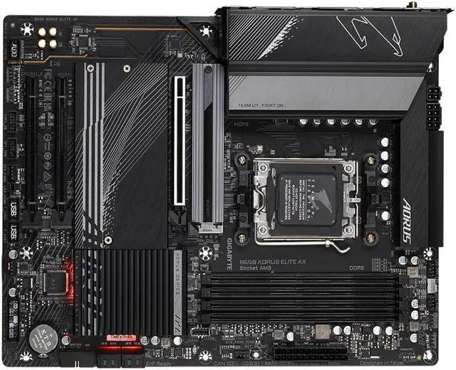Alt view image 5 of 17 - GIGABYTE B650 AORUS ELITE AX AM5 LGA 1718 AMD B650 ATX Motherboard DDR5, M.2, PCIe 5.0, USB 3.2 Gen2X2 Type-C, WiFi 6E, 2.5GbE LAN, Q-Flash Plus, EZ-Latch