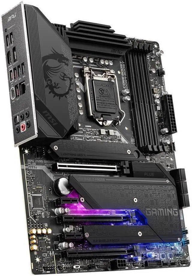 Alt view image 4 of 7 - MSI MPG Z590 GAMING PLUS LGA 1200 Intel Z590 SATA 6Gb/s ATX Intel Motherboard