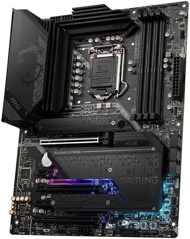 Alt view image 3 of 7 - MSI MPG Z590 GAMING PLUS LGA 1200 Intel Z590 SATA 6Gb/s ATX Intel Motherboard