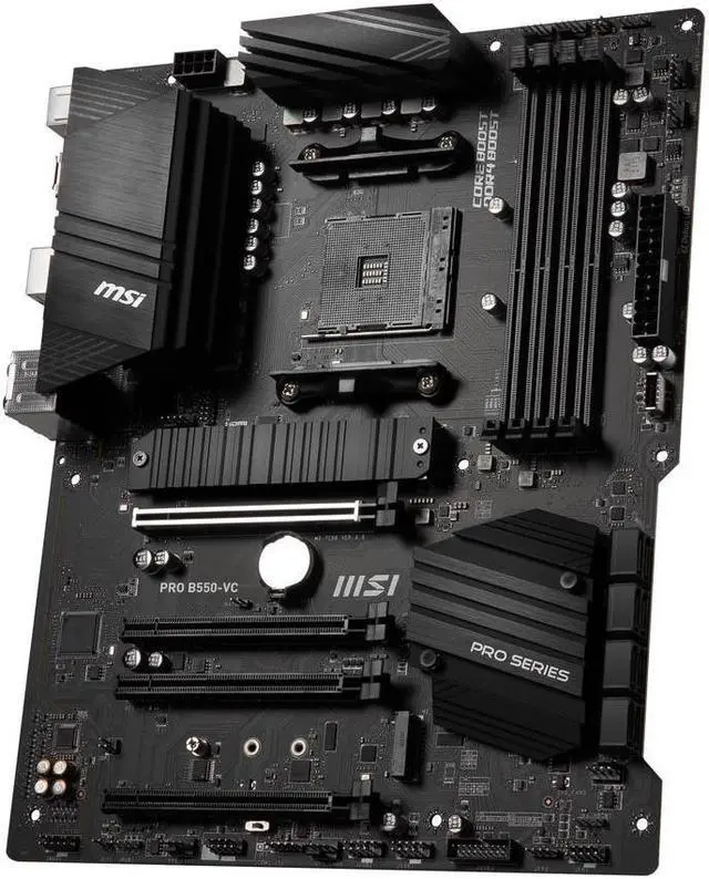 Alt view image 4 of 12 - MSI PRO PRO B550-VC AM4 AMD B550 SATA 6Gb/s ATX AMD Motherboard