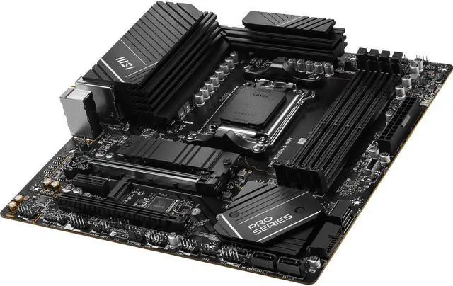 Alt view image 3 of 6 - MSI PRO B650M-A WIFI AM5 AMD B650 SATA 6Gb/s DDR5 Ryzen 7000 Micro ATX Motherboard