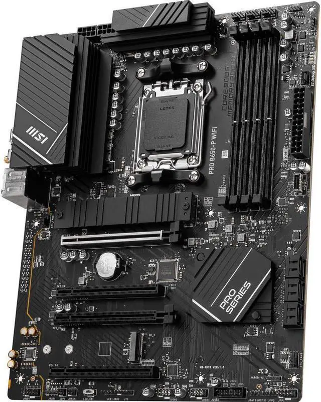 Alt view image 5 of 8 - MSI PRO B650-P WIFI AM5 AMD B650 SATA 6Gb/s DDR5 Ryzen 7000 ATX Motherboard