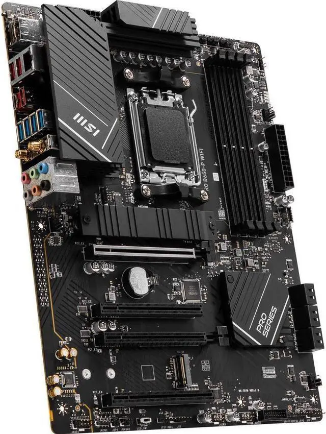 Alt view image 6 of 8 - MSI PRO B650-P WIFI AM5 AMD B650 SATA 6Gb/s DDR5 Ryzen 7000 ATX Motherboard