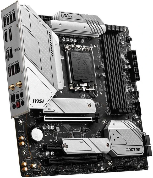 Alt view image 4 of 7 - MSI MAG B660M MORTAR WIFI DDR4 LGA 1700 Intel B660 SATA 6Gb/s Micro ATX Intel Motherboard