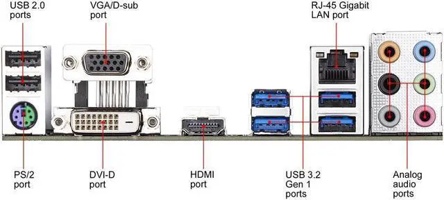 Alt view image 5 of 5 - GIGABYTE B460 HD3 LGA 1200 Intel B460 ATX Motherboard with Dual M.2, SATA 6Gb/s, USB 3.2 Gen 1