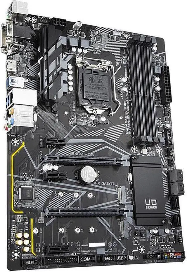 Alt view image 3 of 5 - GIGABYTE B460 HD3 LGA 1200 Intel B460 ATX Motherboard with Dual M.2, SATA 6Gb/s, USB 3.2 Gen 1