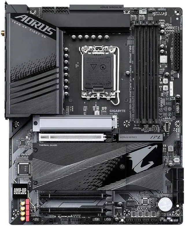 Alt view image 2 of 8 - GIGABYTE Z690 AORUS ELITE AX LGA 1700 Intel Z690 ATX Motherboard with DDR5, Quad M.2, PCIe 5.0, USB 3.2 Gen2X2 Type-C, WiFi 6E, 2.5GbE LAN