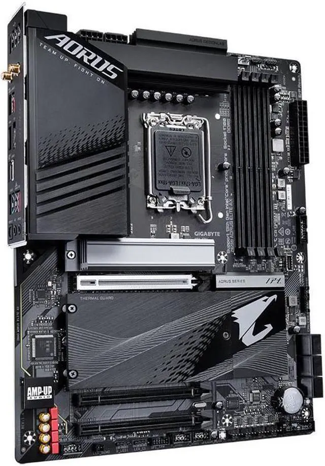 Alt view image 3 of 8 - GIGABYTE Z690 AORUS ELITE AX LGA 1700 Intel Z690 ATX Motherboard with DDR5, Quad M.2, PCIe 5.0, USB 3.2 Gen2X2 Type-C, WiFi 6E, 2.5GbE LAN