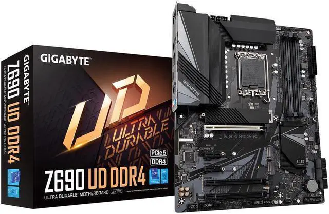 Main image of GIGABYTE Z690 UD DDR4 LGA 1700 Intel Z690 ATX Motherboard with DDR4, Triple M.2, PCIe 5.0, USB 3.2 Gen2X2 Type-C, 2.5GbE LAN