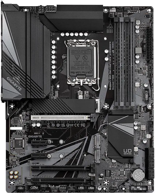 Alt view image 2 of 6 - GIGABYTE Z690 UD DDR4 LGA 1700 Intel Z690 ATX Motherboard with DDR4, Triple M.2, PCIe 5.0, USB 3.2 Gen2X2 Type-C, 2.5GbE LAN