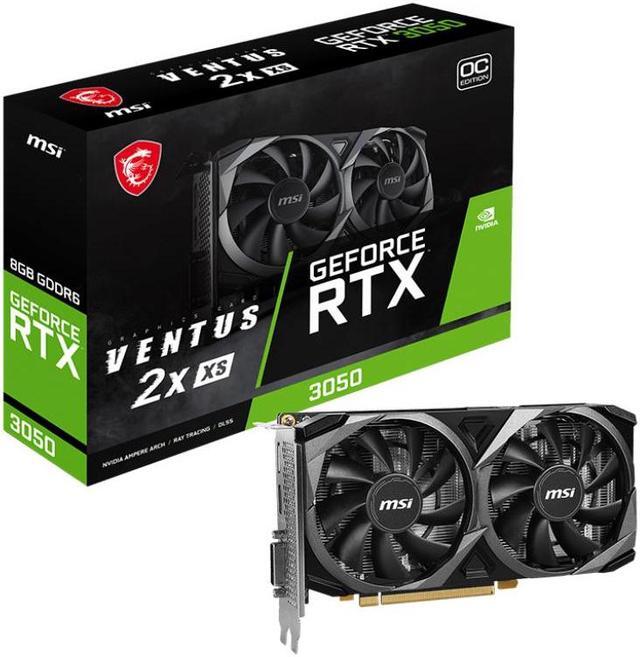 Main image of MSI Ventus GeForce RTX 3050 8GB GDDR6 PCI Express 4.0 x8 ATX Video Card RTX 3050 VENTUS 2X XS 8G OC