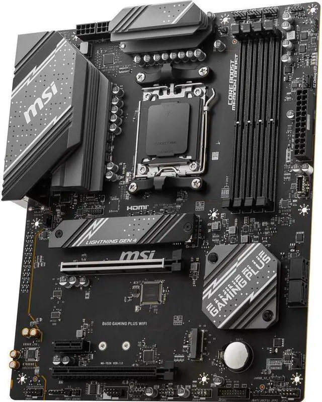Alt view image 3 of 6 - MSI B650 GAMING PLUS WIFI AM5 AMD B650 SATA 6Gb/s ATX Motherboard