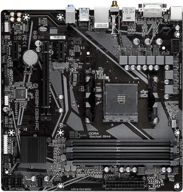Alt view image 2 of 7 - GIGABYTE A520M DS3H AC AM4 AMD 520 ATX Motherboard with Single M.2, SATA 6Gb/s, USB 3.2 Gen 1, WIFI 802.11a, Realtek GbE LAN