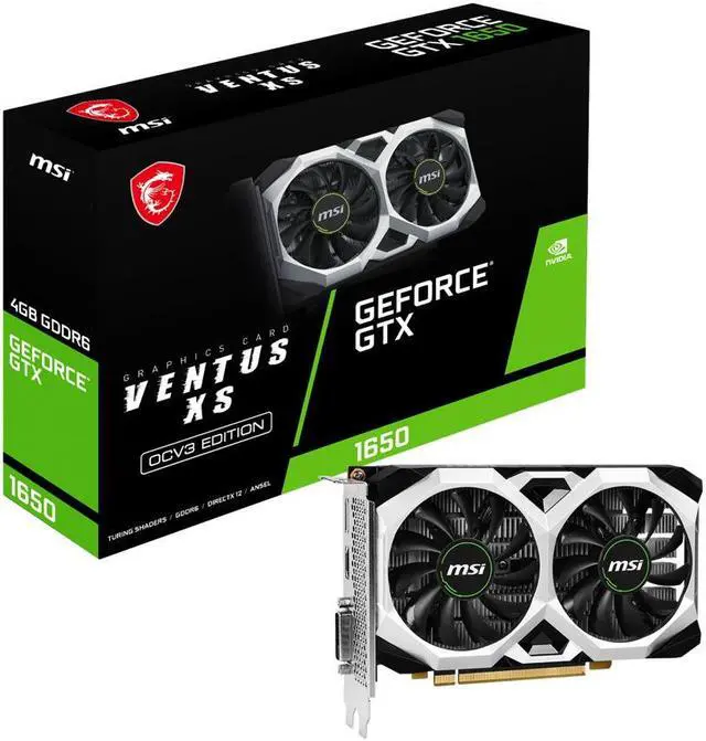 Main image of MSI Ventus GeForce GTX 1650 4GB GDDR6 PCI Express 3.0 x16 ATX Video Card GTX 1650 D6 Ventus XS OCV3