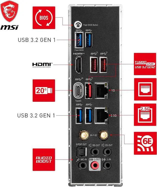 Alt view image 5 of 5 - MSI Z790 GAMING PRO WIFI LGA 1700 SATA 6Gb/s DDR5 ATX (280) Motherboards - Intel