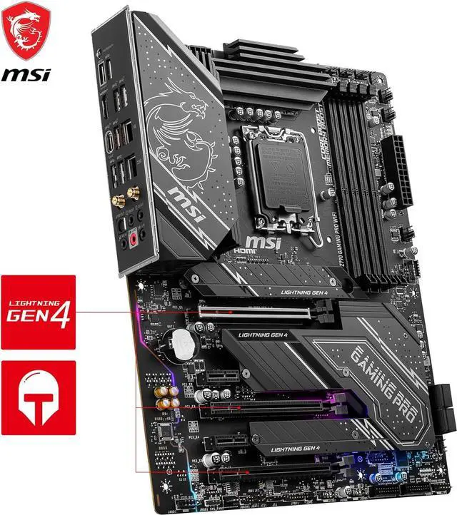 Alt view image 4 of 5 - MSI Z790 GAMING PRO WIFI LGA 1700 SATA 6Gb/s DDR5 ATX (280) Motherboards - Intel