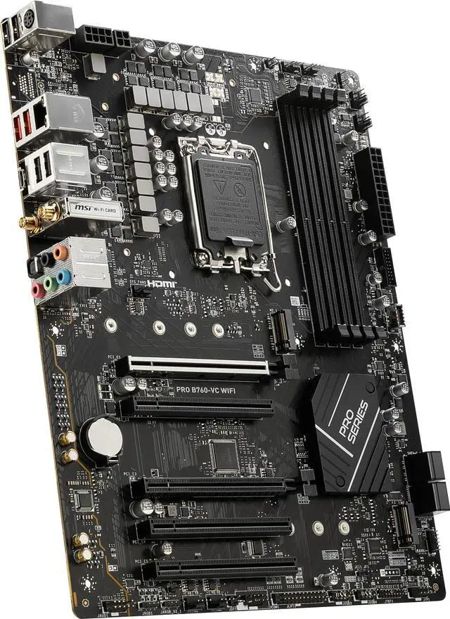 Alt view image 4 of 6 - MSI PRO B760-VC WIFI LGA 1700 Intel B760 SATA 6Gb/s ATX Motherboard