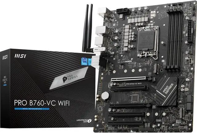 Main image of MSI PRO B760-VC WIFI LGA 1700 Intel B760 SATA 6Gb/s ATX Motherboard