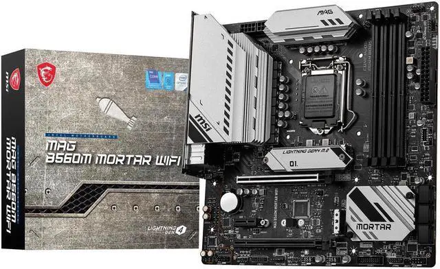 Main image of MSI MAG B560M MORTAR WIFI LGA 1200 Intel B560 SATA 6Gb/s Micro ATX Intel Motherboard