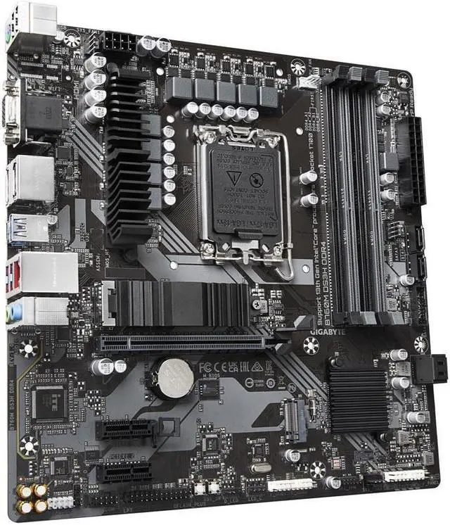 Alt view image 3 of 9 - GIGABYTE B760M DS3H DDR4 LGA 1700 Intel B760 M-ATX Motherboard with DDR4, Dual M.2, PCIe 4.0, USB 3.2 Gen 2 Type-C,  2.5GbE LAN, Q-Flash Plus, PCIe EZ-Latch