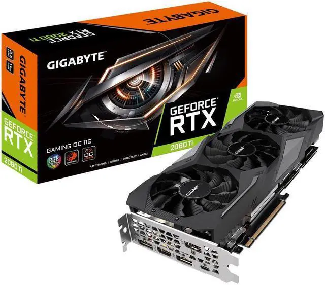 Main image of GIGABYTE GeForce RTX 2080 Ti GAMING OC 11G Graphics Card, 3 x WINDFORCE Fans, 11GB 352-Bit GDDR6, GV-N208TGAMING OC-11GC Video Card