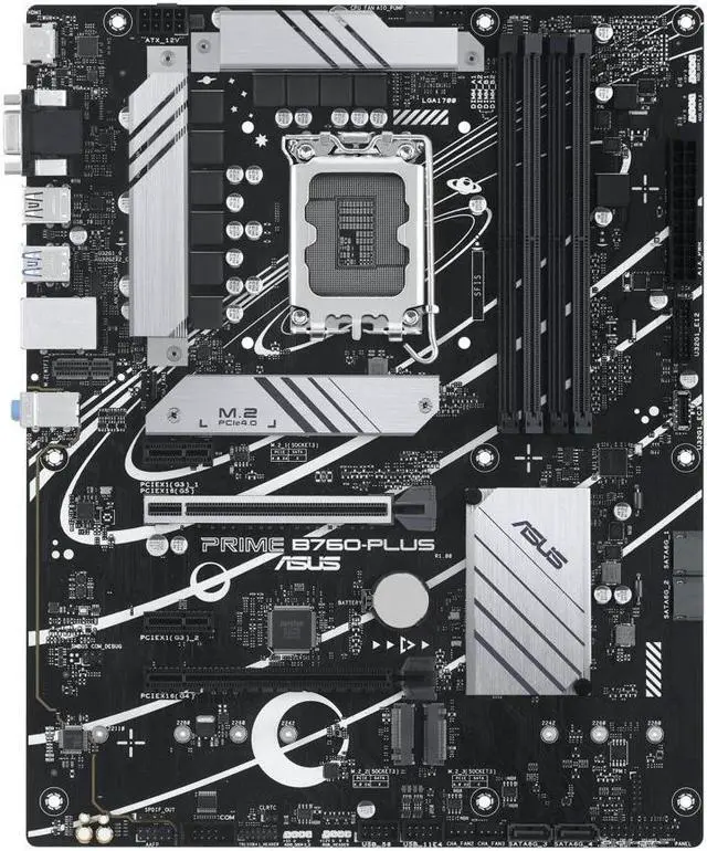 Alt view image 2 of 8 - ASUS Prime B760-PLUS Intel B760(13th and 12th Gen) LGA 1700 ATX motherboard with PCIe 5.0, DDR5, 3x PCIe 4.0 M.2 slots, Realtek 2.5Gb Ethernet, DisplayPort, VGA, HDMI, SATA 6 Gbps,